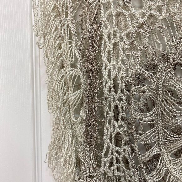 LaSeine knit crocheted sleeveless pullover sweater coverup, large/x large - Picture 6 of 11